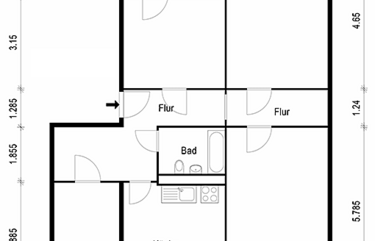 4-Zimmer-Wohnung mit Loggia, ca. 90 m²