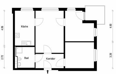 3-Zimmer-Wohnung, ca. 72 m²
