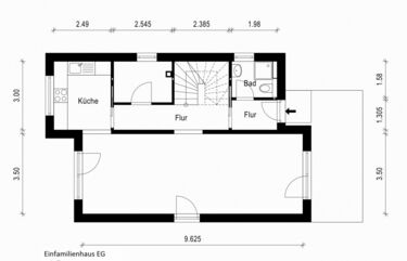 4-Zimmer-Einfamilienhaus, ca. 117 m²; EG mit Terrasse
