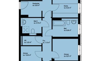 4-Zimmer-Wohnung 2. OG rechts