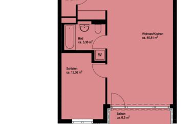 2-Zimmer-Wohnung 2. OG