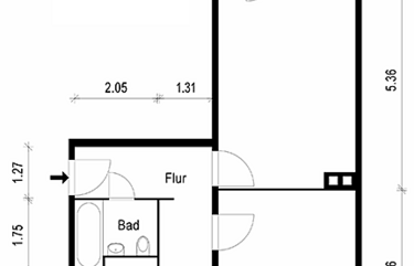2-Raum-Wohnung mit Balkon, ca. 50 m²