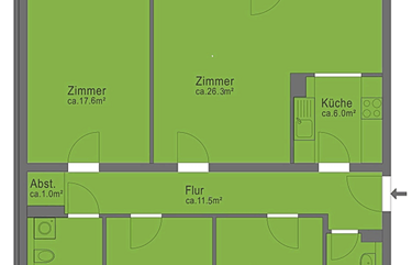 4-Zimmer-Wohnung, ca. 97 m²
