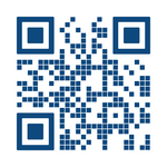 Ein blauer QR-Code, der für GenoGuide verwendet wird, zeigt digitale Informationen an.